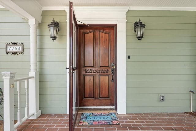 view of doorway to property