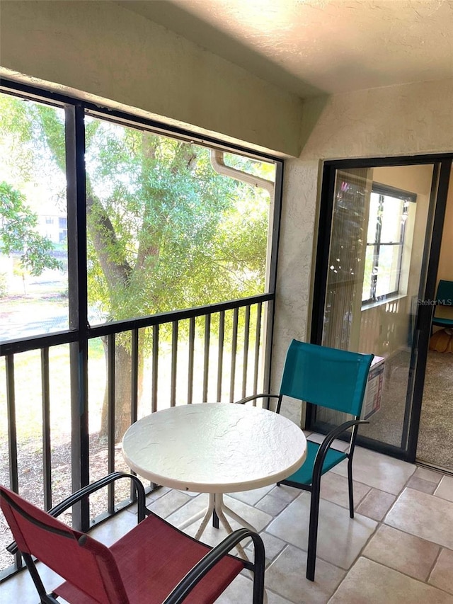 view of sunroom / solarium