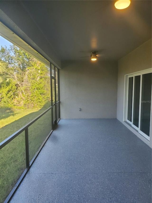 unfurnished sunroom featuring plenty of natural light