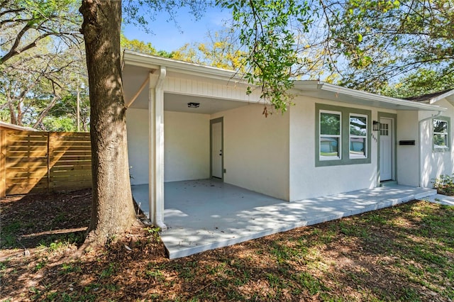 rear view of house with a patio area