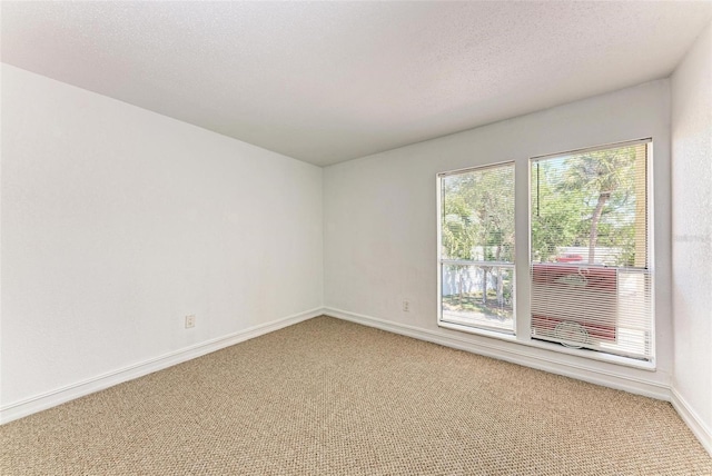 spare room featuring light colored carpet