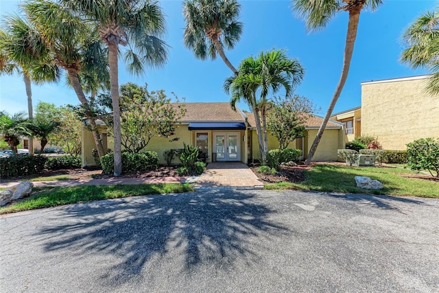 view of front of property with french doors