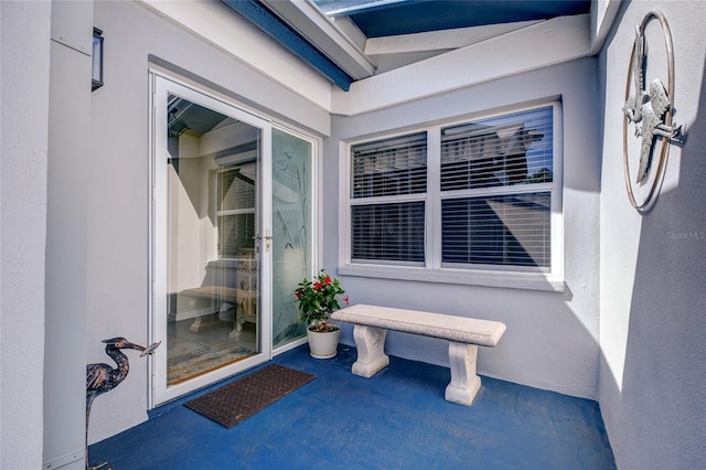 view of doorway to property