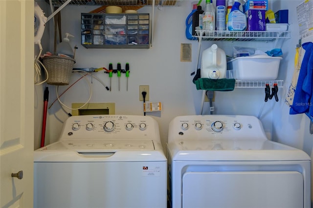 laundry area featuring independent washer and dryer and hookup for a washing machine