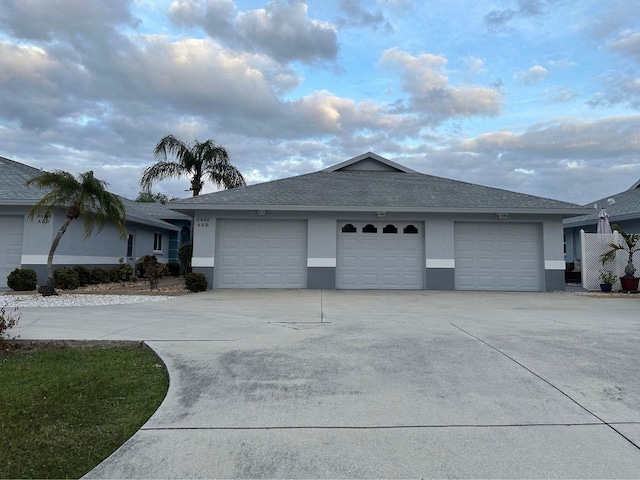 view of property exterior featuring a garage