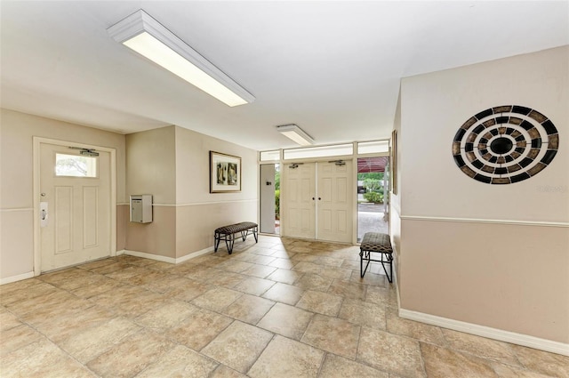 view of tiled entrance foyer