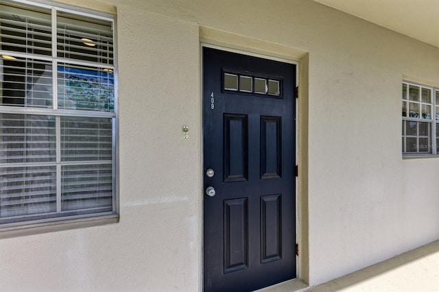 view of doorway to property