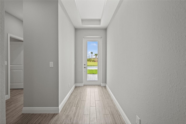 entryway featuring light hardwood / wood-style floors