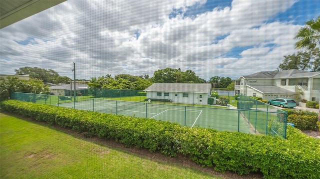 view of tennis court