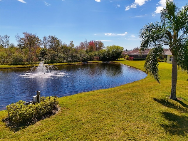 view of property view of water