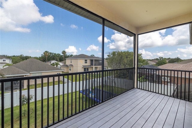 deck with a lawn