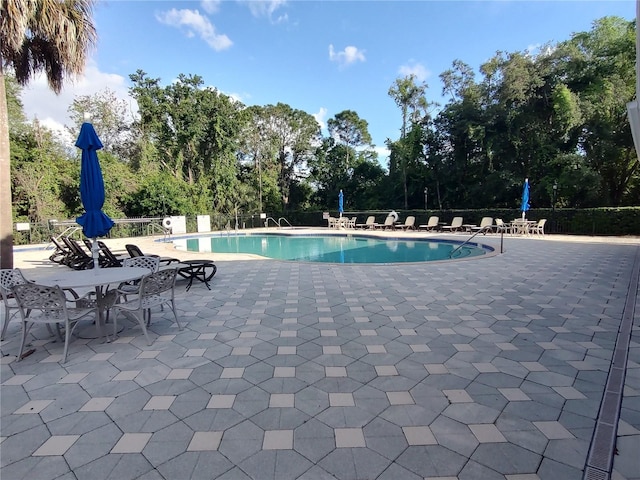 view of pool with a patio area