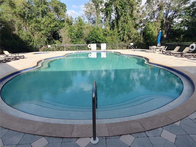 view of pool featuring a patio area