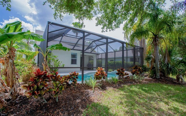 exterior space with a lanai