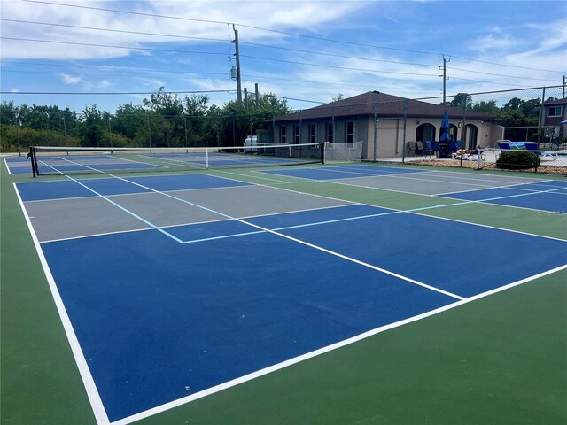 view of tennis court