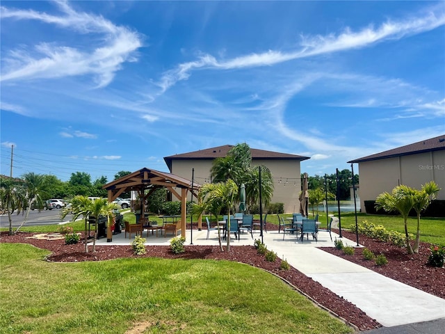 view of nearby features with a gazebo and a yard