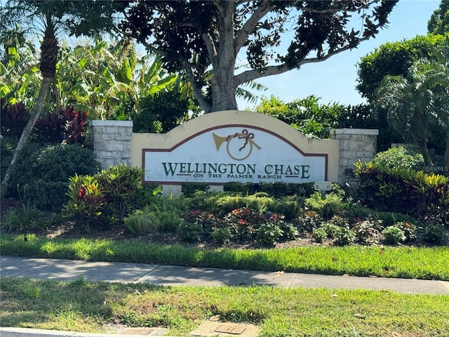 view of community sign