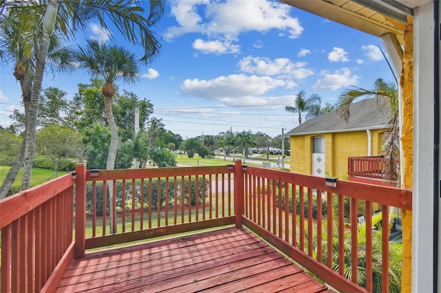 view of wooden deck