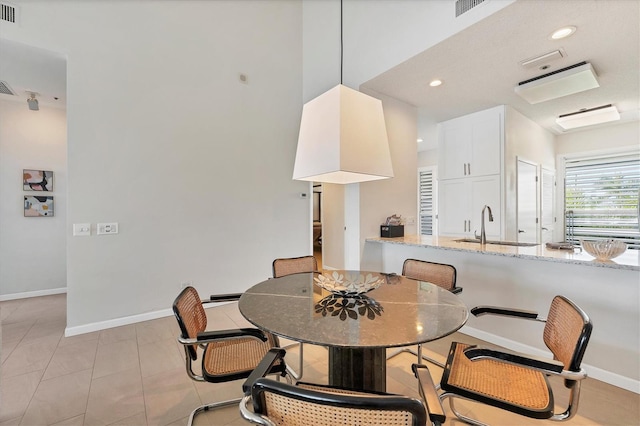 dining room with sink