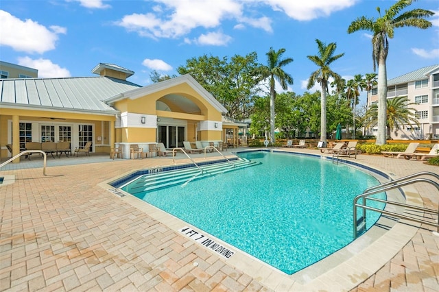 view of pool with a patio