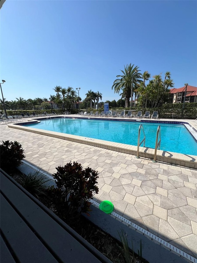 view of pool with a patio area