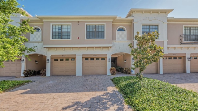 view of property with a garage