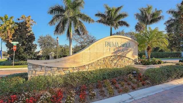 view of community sign