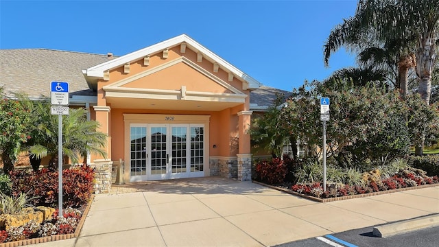 view of front of house featuring french doors