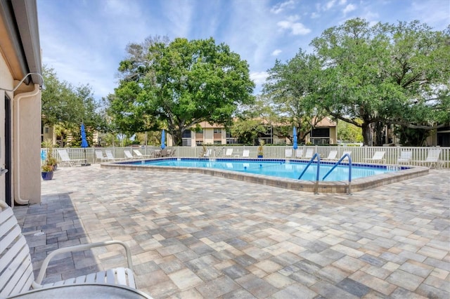 view of pool with a patio area