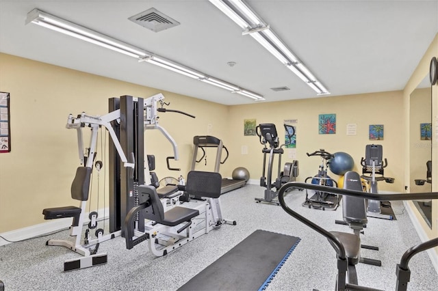 view of workout area