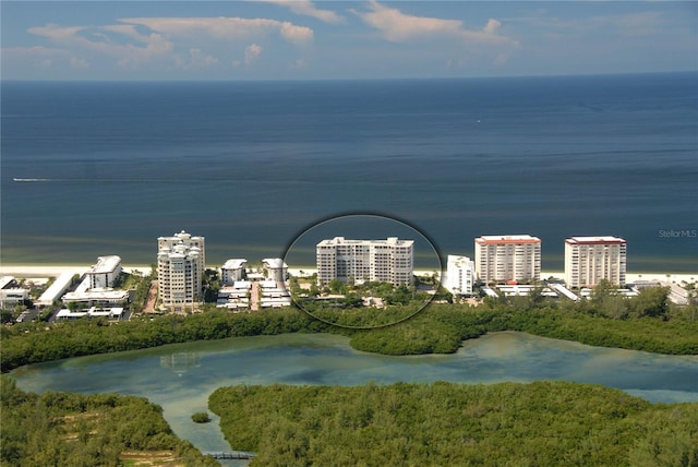 exterior space featuring a water view