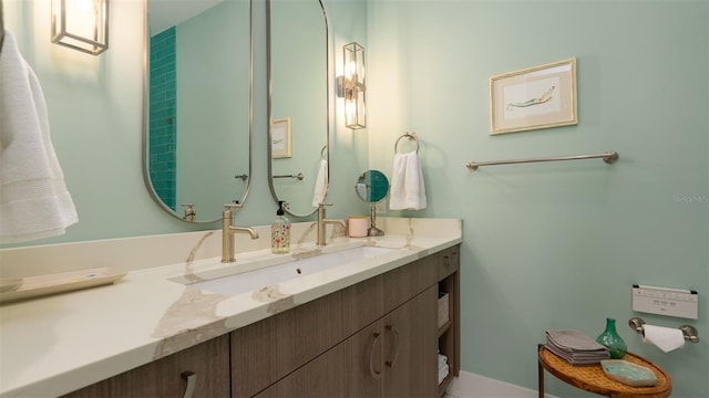 bathroom with vanity