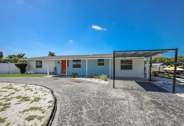 view of ranch-style home