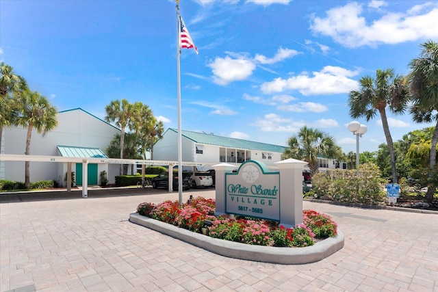 view of community sign