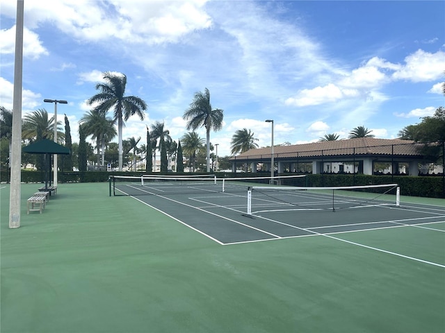 view of tennis court