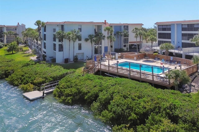 view of pool featuring a patio area