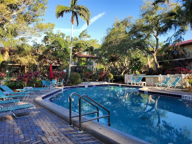 view of pool with a patio area