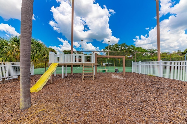 view of jungle gym