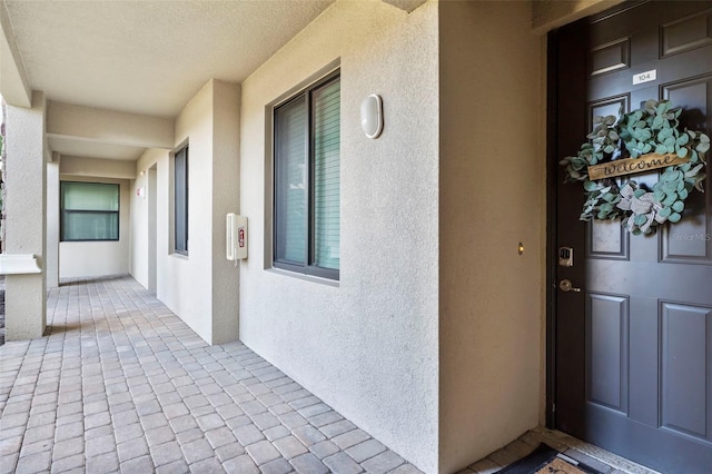 view of doorway to property