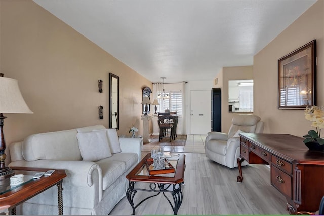 living room featuring hardwood / wood-style flooring