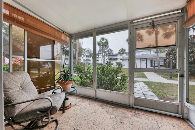 view of sunroom