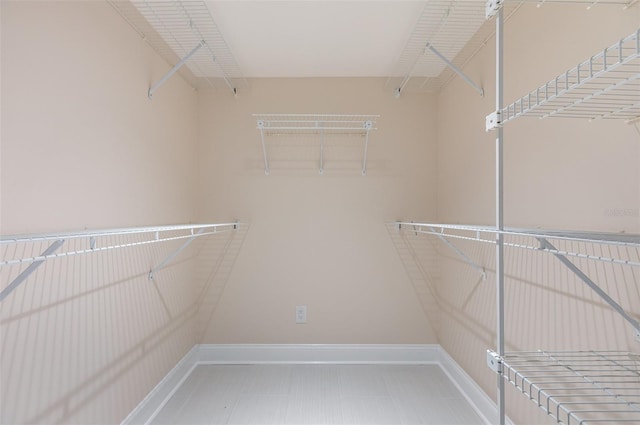 view of walk in closet