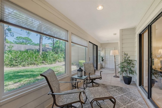 view of sunroom