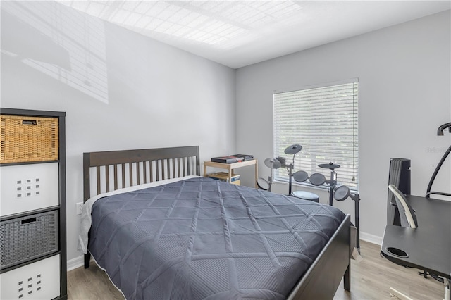 bedroom featuring light hardwood / wood-style flooring