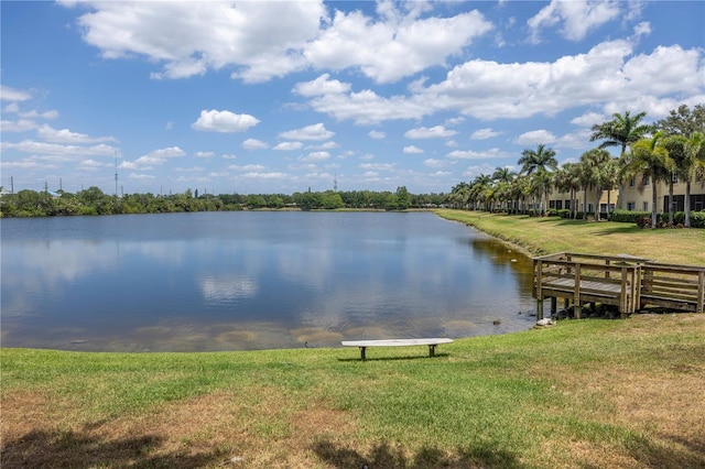 view of property view of water