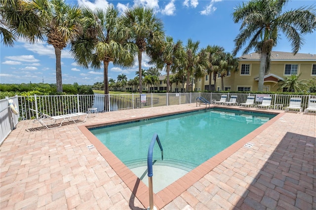 view of pool with a patio