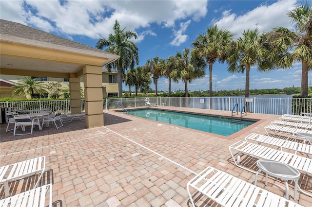 view of pool with a patio area