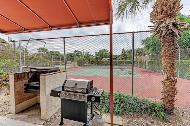 view of tennis court