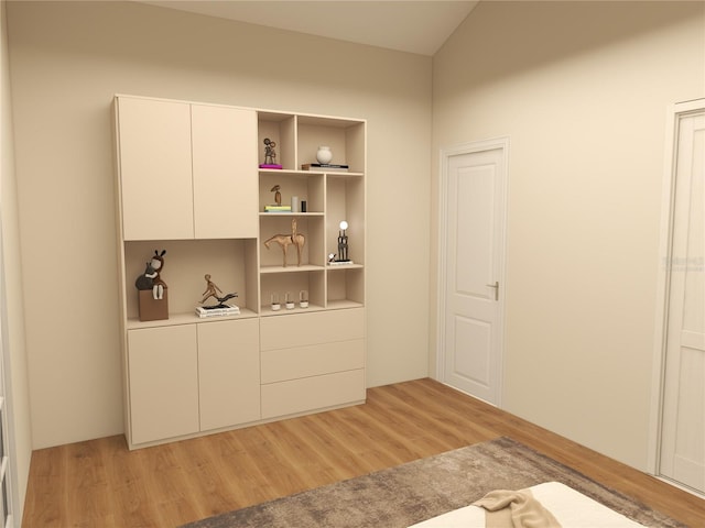 bedroom featuring light wood finished floors