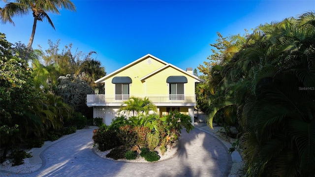 view of coastal home